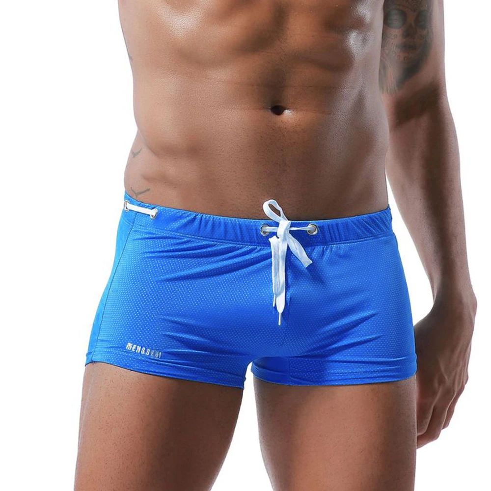 Mens Board Shorts Quick-drying Beach Swimming Shorts Sports Fitness Mesh Elastic Trunks Beachwear Underpants Homewear