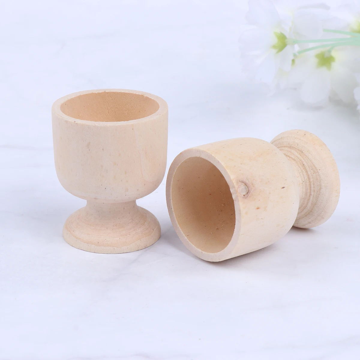 

6 Pcs Egg Holder Tray Kitchen Tools Breakfast Cup Bamboo Mini Place Eggs Duck Easter Toys Wax Crayons Watercolors Dyes