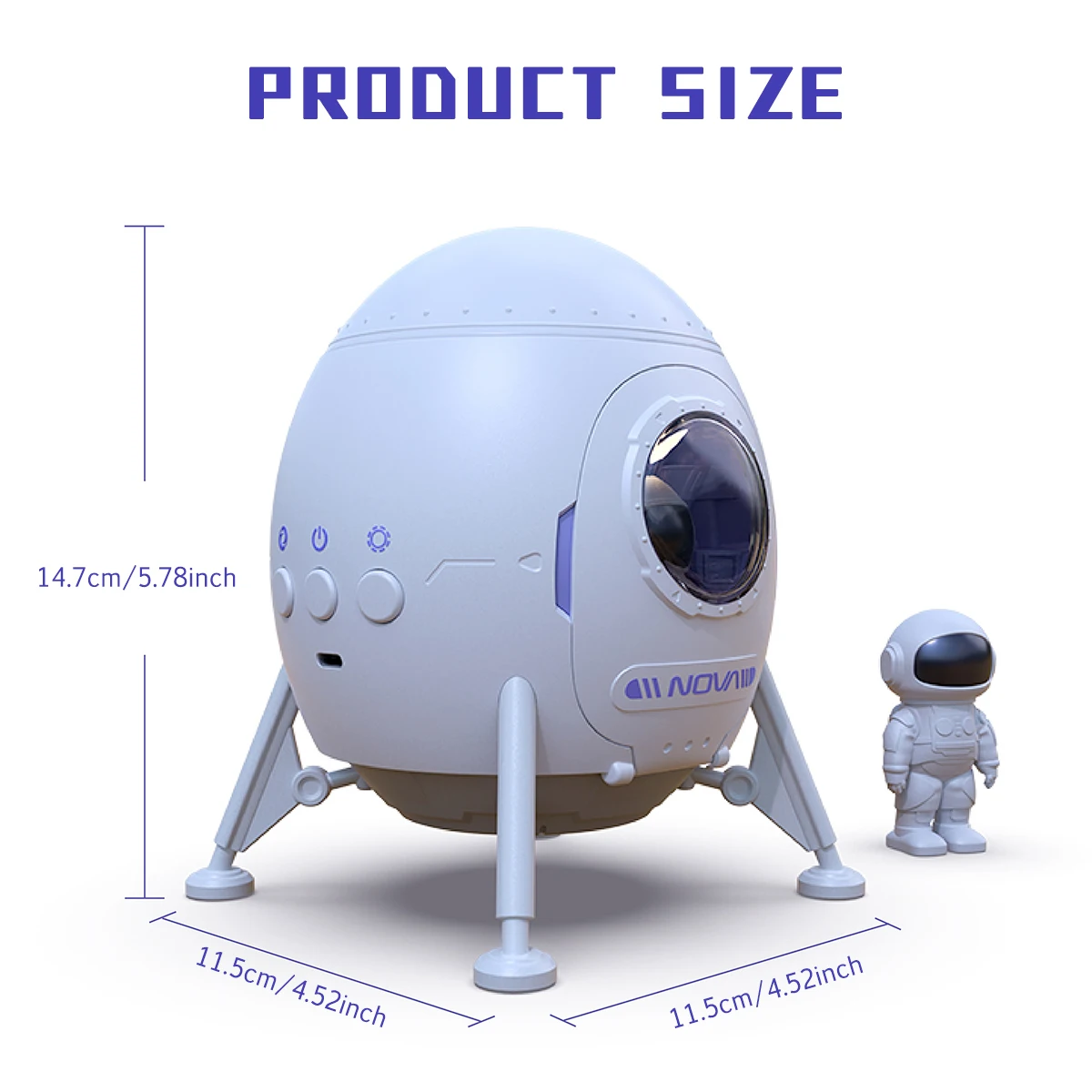 Space Lander Astronaut Galaxy Light Projector Spacecraft Night Light For Bedroom Room Decor Or Chritmas Gift Color Adjustable