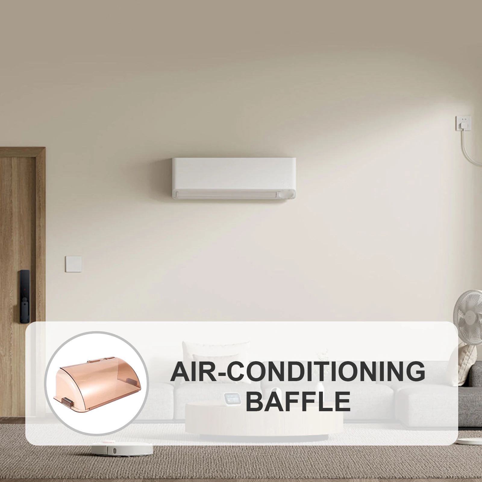 

2Pcs Adjustable Air Conditioner Baffle Universal Air Conditioning Windshield Anti-Blowing Deflector Removable Easy Install