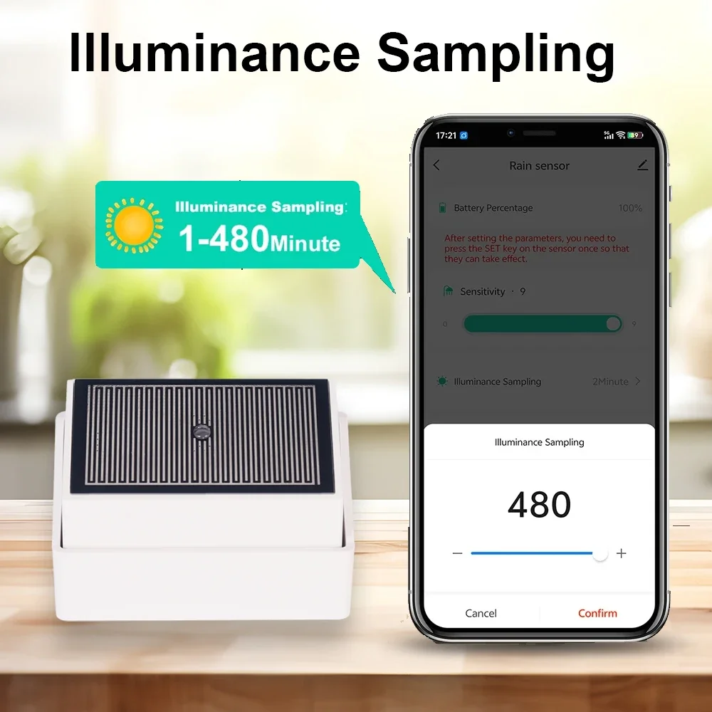 Tuya Zigbee Sensore di rilevamento gocce di pioggia con rilevatore di luce IPX4 Supporto impermeabile esterno Assistente domestico Zigbee2mqtt
