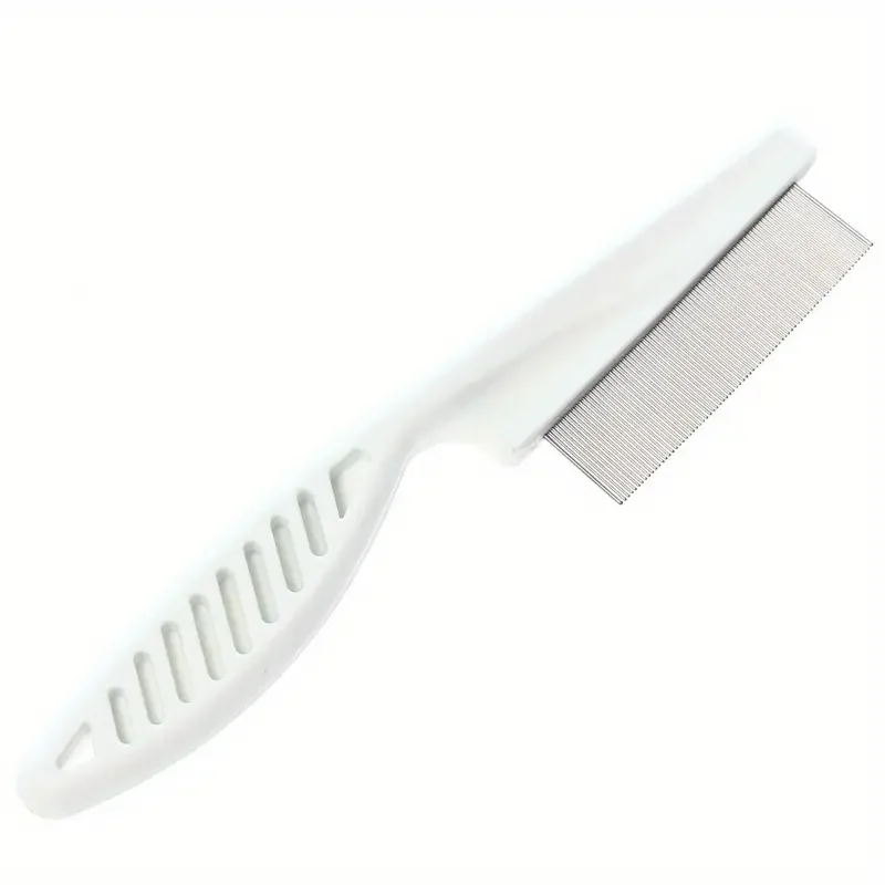 Flea Comb Dog Cat Hair Removal Brush Stainless Steel Dense Teeth Inline Comb Portable Pet Universal Grooming Cleaning Supplies