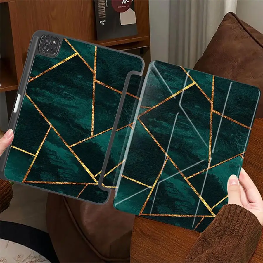 

Cartoon Geometry Line Holder Cover Tablet Case For iPad Air 4 5 M3 M2 M4 11inch Pro 2025 Pro 11th 10th 9th 8th 7th 12.9inch Mini