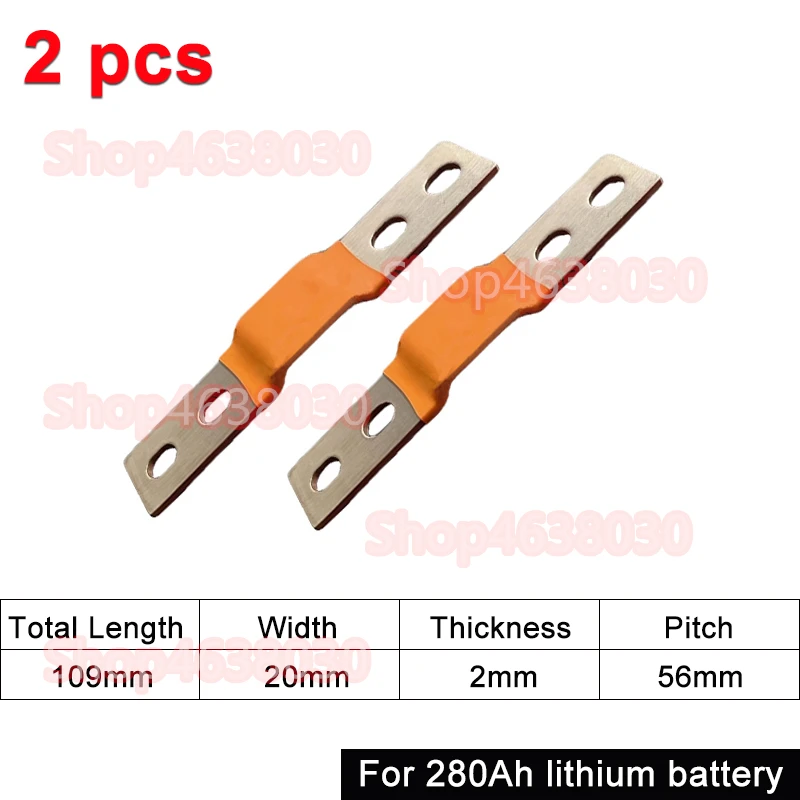 230 Ah 280 Ah 300 Ah 12 V Sammelschiene Lifepo4-Batterie, flexibler Kupferanschluss, 56 mm, 74 mm, für Lifepo4-Batterie, Verwendung 1/2/3/4/8 Stück