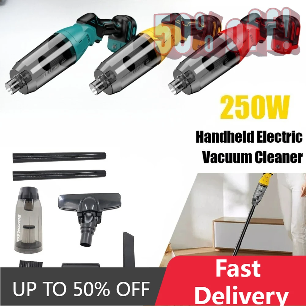 【Livraison rapide】 aspirateur électrique sans brosse pour Makita/Dewalt/Milwaukee 18V batterie 250W plumeau électrique avec 4 buses No B