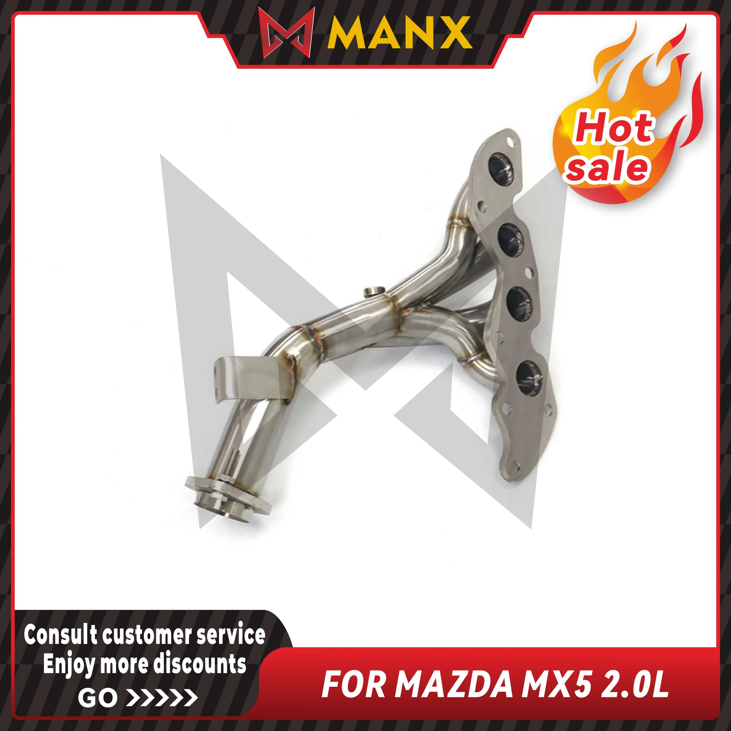 

MANX Car Exhaust system Manifold for MAZDA MX5 2.0L Header Stainless steels Performance exhaust pipe