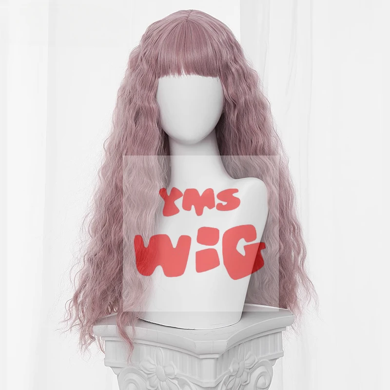 

YMS WIG Синтетические волосы Serizawa Layla Косплей Парики NANA Serizawa Layla 80 см Длинные вьющиеся смешанные розовые вечерние парики Cos Термостойкий