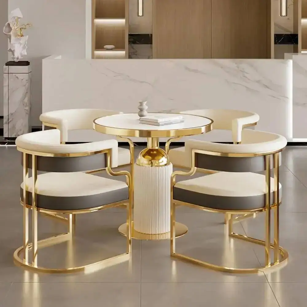 طاولة قهوة جمالية ممتازة وبسيطة وفاخرة وحديثة وجميلة وأثاث غرفة المعيشة العصرية المريحة #4