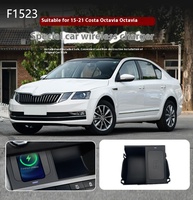 15W Wireless charger,Special on-board QI phone fast charging panel Car Accessories For skoda octivia 2015-2021