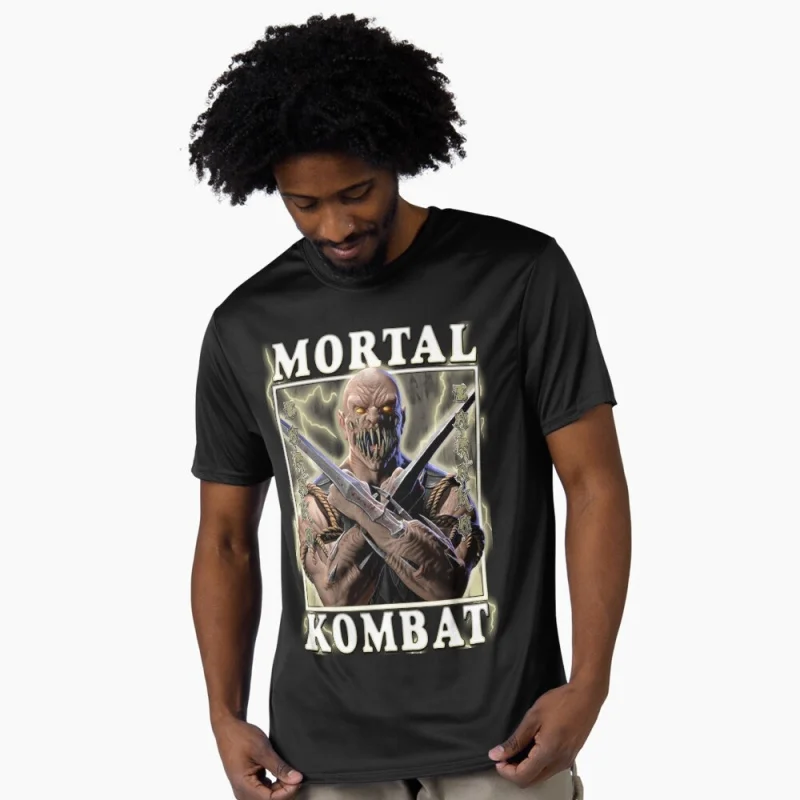 

Baraka MK 0406 Vintage 90's Mortal Kombat Gift tee for gamer 100% cotton printed Short Sleeve Graphic T-Shirt All size tops