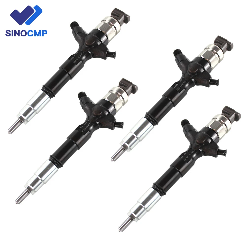 4pcs Fuel Injectors 23670-30280 095000-7780 23670-39316 23670-39315  23670-30220 For Toyota Hilux Prado 1KD-FTV 3.0L Euro 4