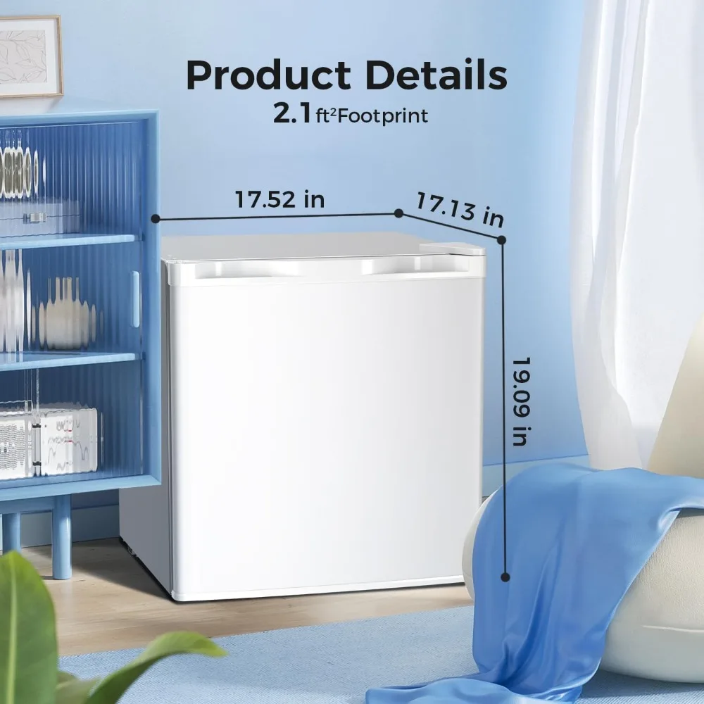 Мини-холодильник с морозильной камерой, номинальная 1,6 куб. Небольшой вертикальный холодильник футов со съемными полками, 7. Регулируемый термостат, Низкий Ной