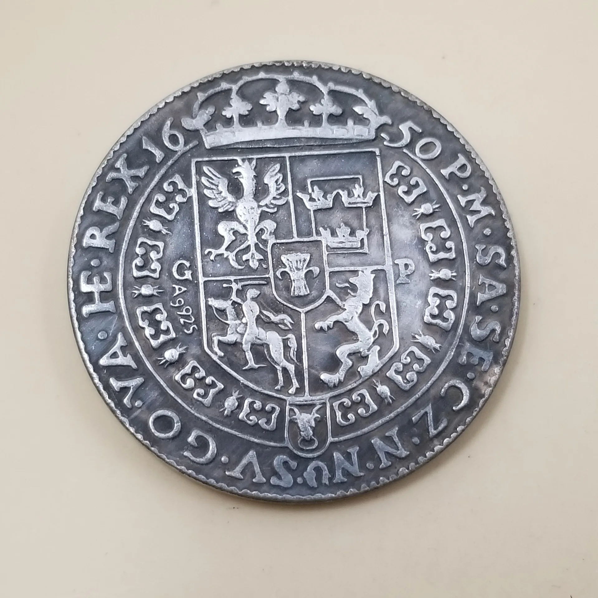 1650 بولندا خمر العملات الذهبية والفضية الأصلية ديكور المنزل عملة المقتنيات السحرية عملات لعبة محظوظة عملات هدايا عيد الميلاد # 2330