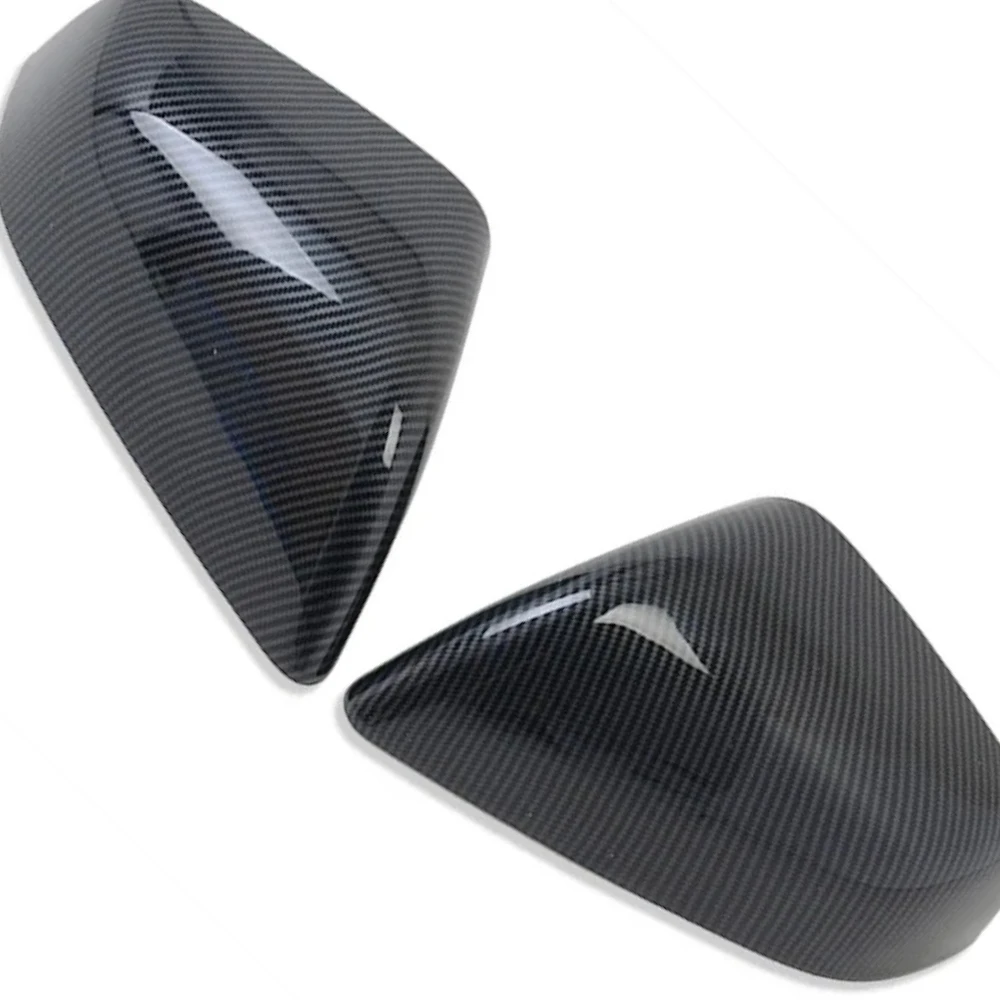 

Для Tesla Model X 2016-2025: накладки на боковые зеркала заднего вида из углеродного волокна, аксессуары для крышек зеркал