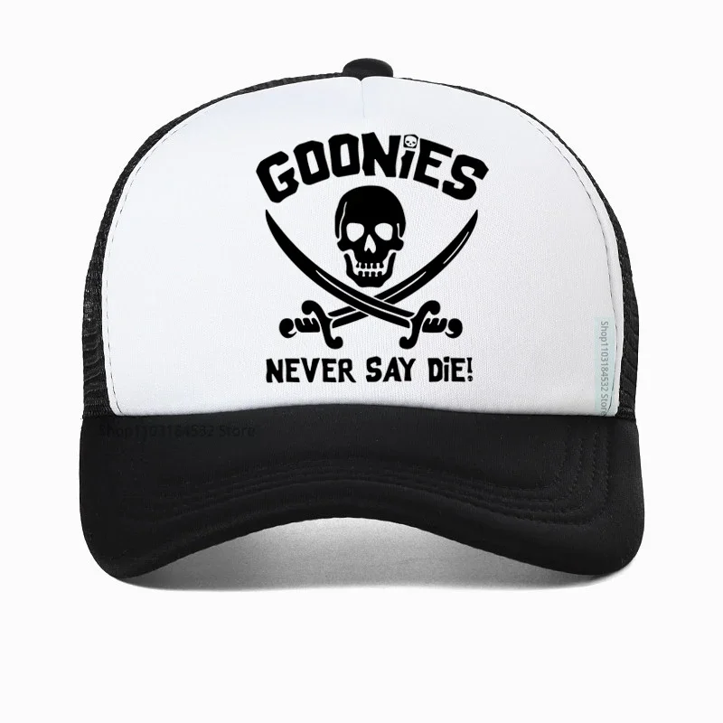 

The Goonies Men baseball cap Humor Men summer Breathable Mesh Trucker hats Dad hat Casquette Adjustable Snapback hat