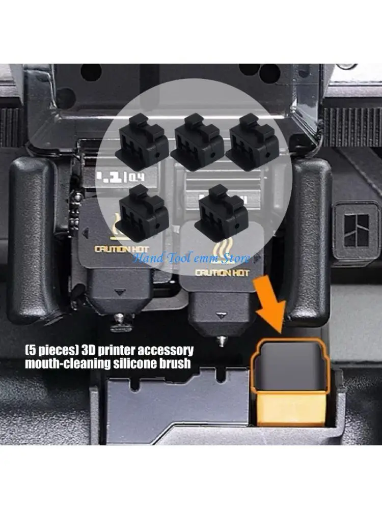 H37F Silicone Nozzle Cleaning Brush For H2D/H2S/H2C 3D Printer Hotend Maintenance Tool