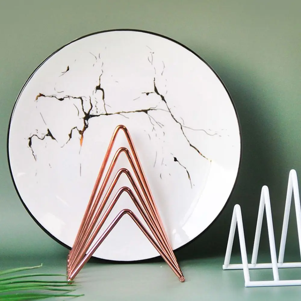 Bookshelf Desk Storage School Office Supplies Desktop Organizer Record Rack Book Holder Triangle Bookend Iron Book Stand
