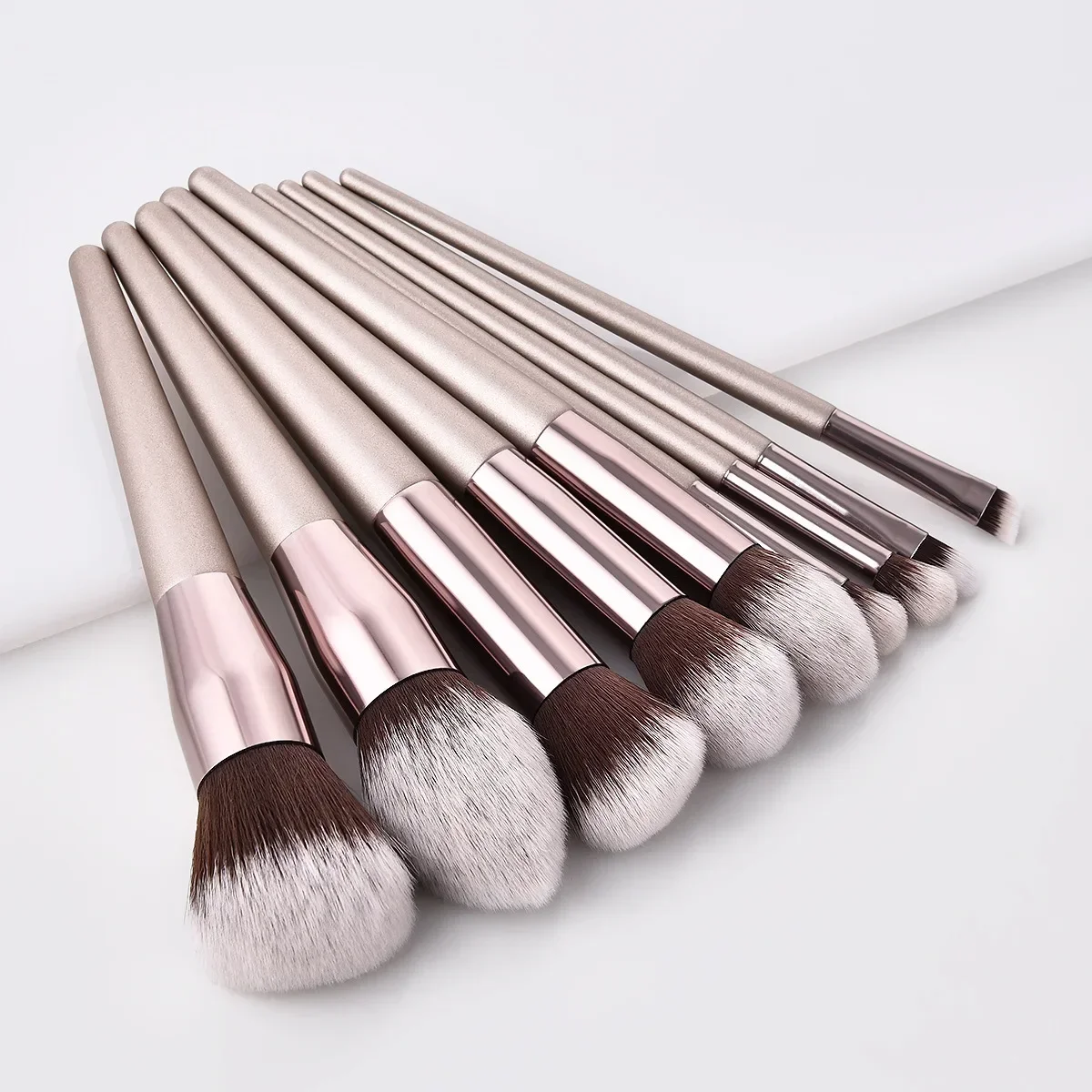 10 pennelli per trucco set ombretto fondotinta donna pennello cosmetico ombretto fard in polvere miscelazione bellezza strumento per trucco morbido