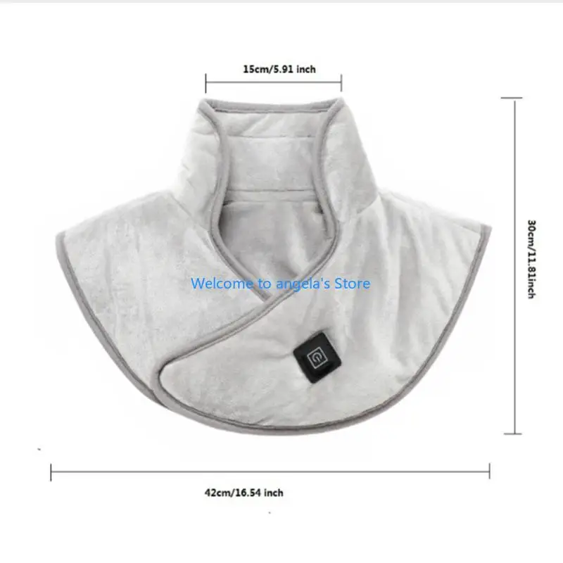 X4YC وشاح تسخين كهربائي 3 درجات حرارة للرقبة والظهر والكتف المحمول وغطاء للكتف شحن سريع #6