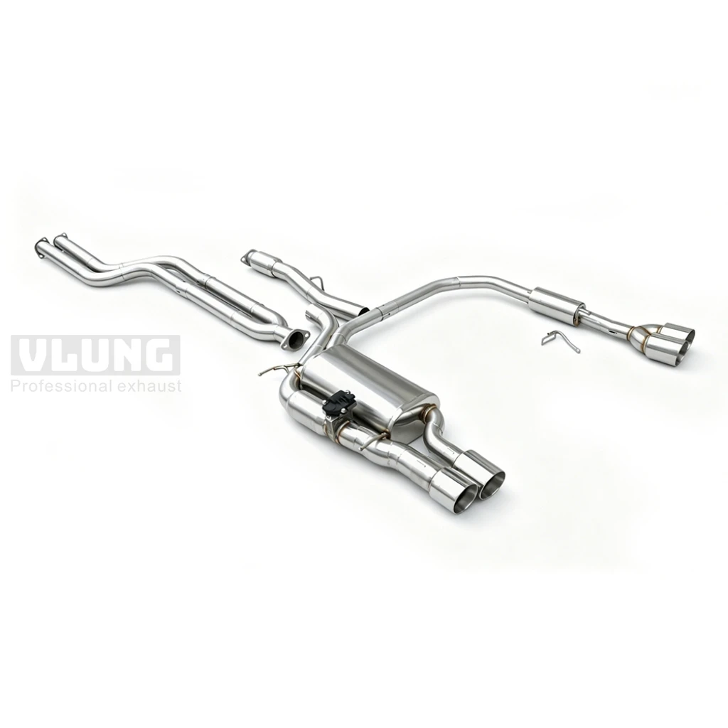 Valve exhaust suitable for BMW 535i 3.0T N54 E60 2003-2009 with valve exhaust performance Cat back exhaust stainless steel sport