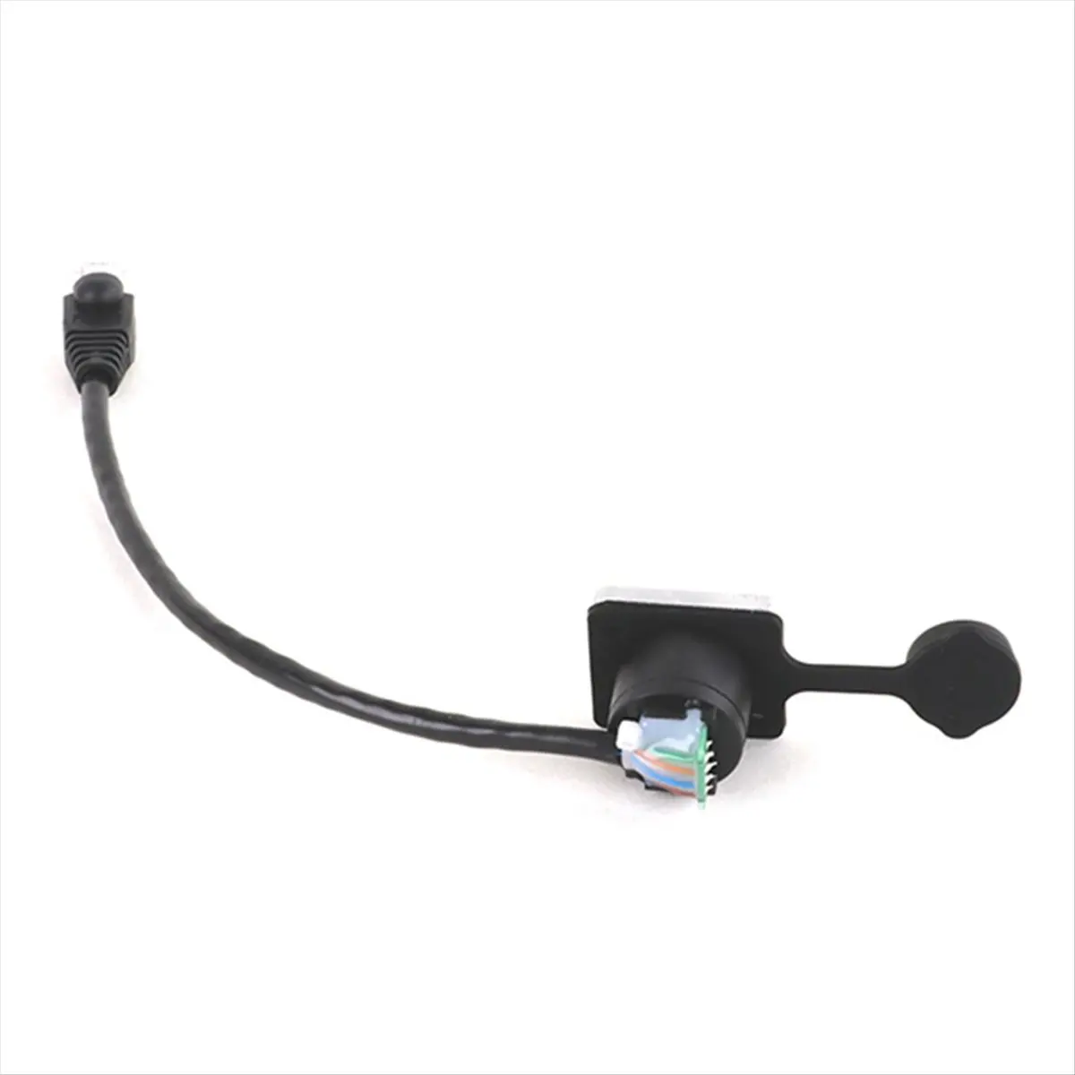 ABIU RJ45 8p8c Waterproof Connector RJ45 Male to Female 15cm Cable Panel Mount Type Category 5 and 6 Waterproof Connectors