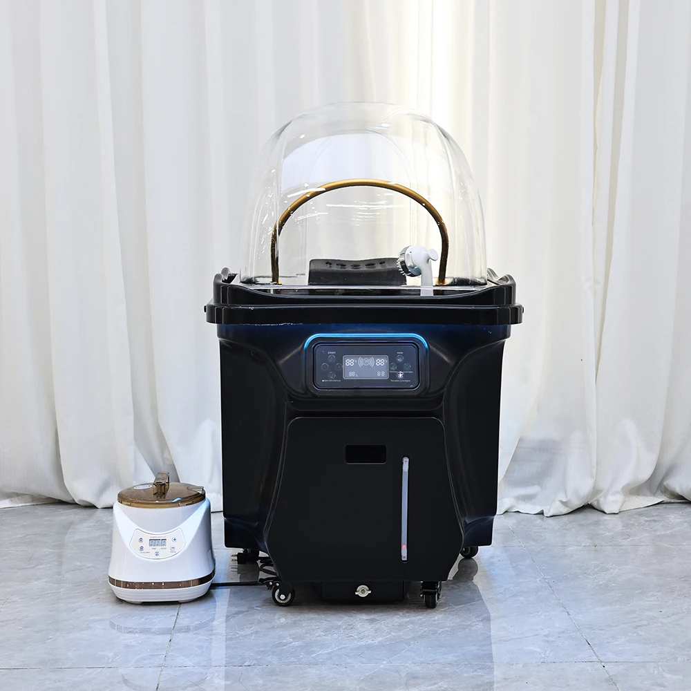 Portable Pipeless Head Spa Shampoo Basin with Steamer, Constant Temperature Circulating Water Mobile Hair Washing Sink, 60L Water Storage & 30L Waste Water Tank, Hair Salon Equipment, Shipment from the United States - view 4
