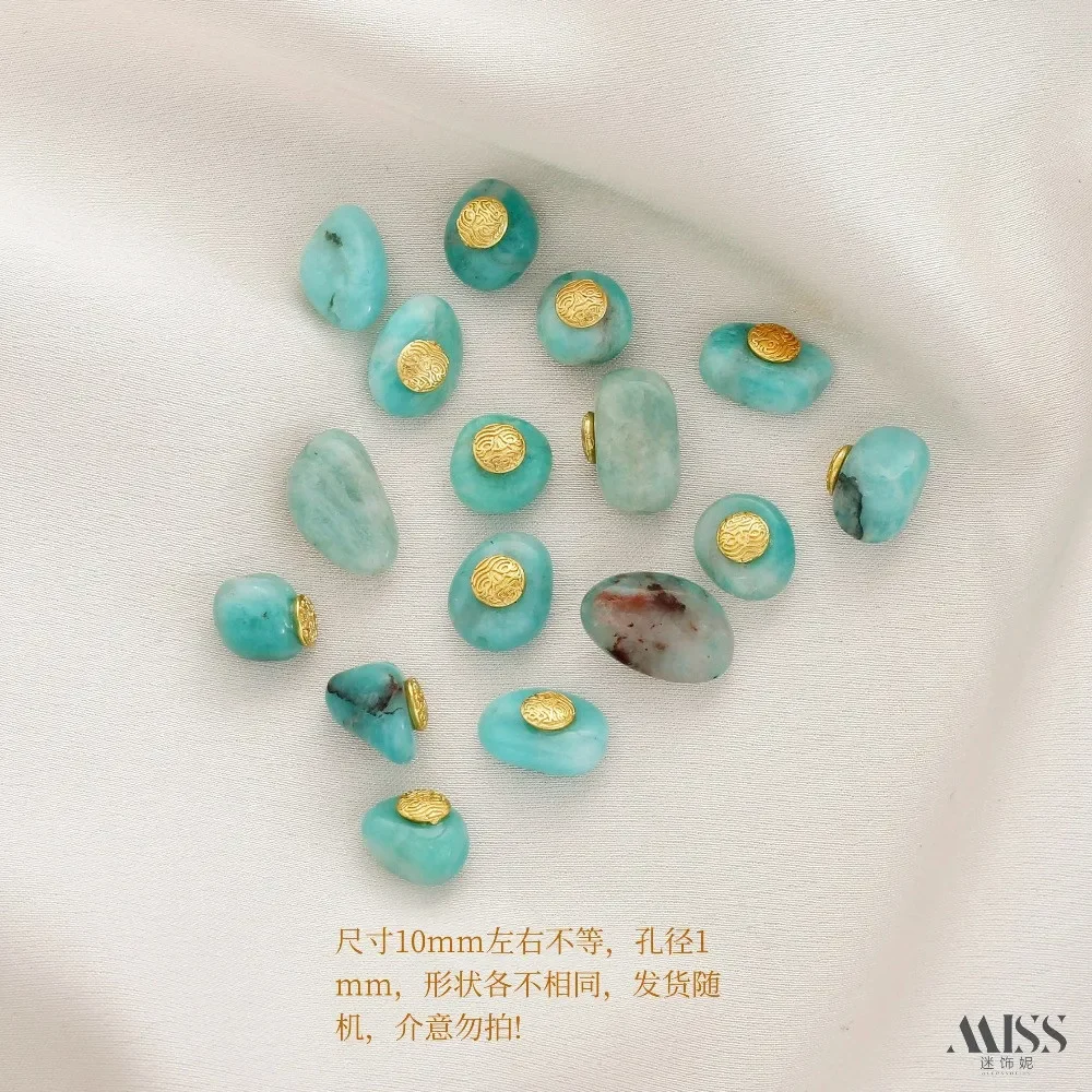 Cristal blanc naturel Jade Tianhe pierre perle Lotus une petite fleur perle Bracelet à bricoler soi-même collier chaîne accessoires