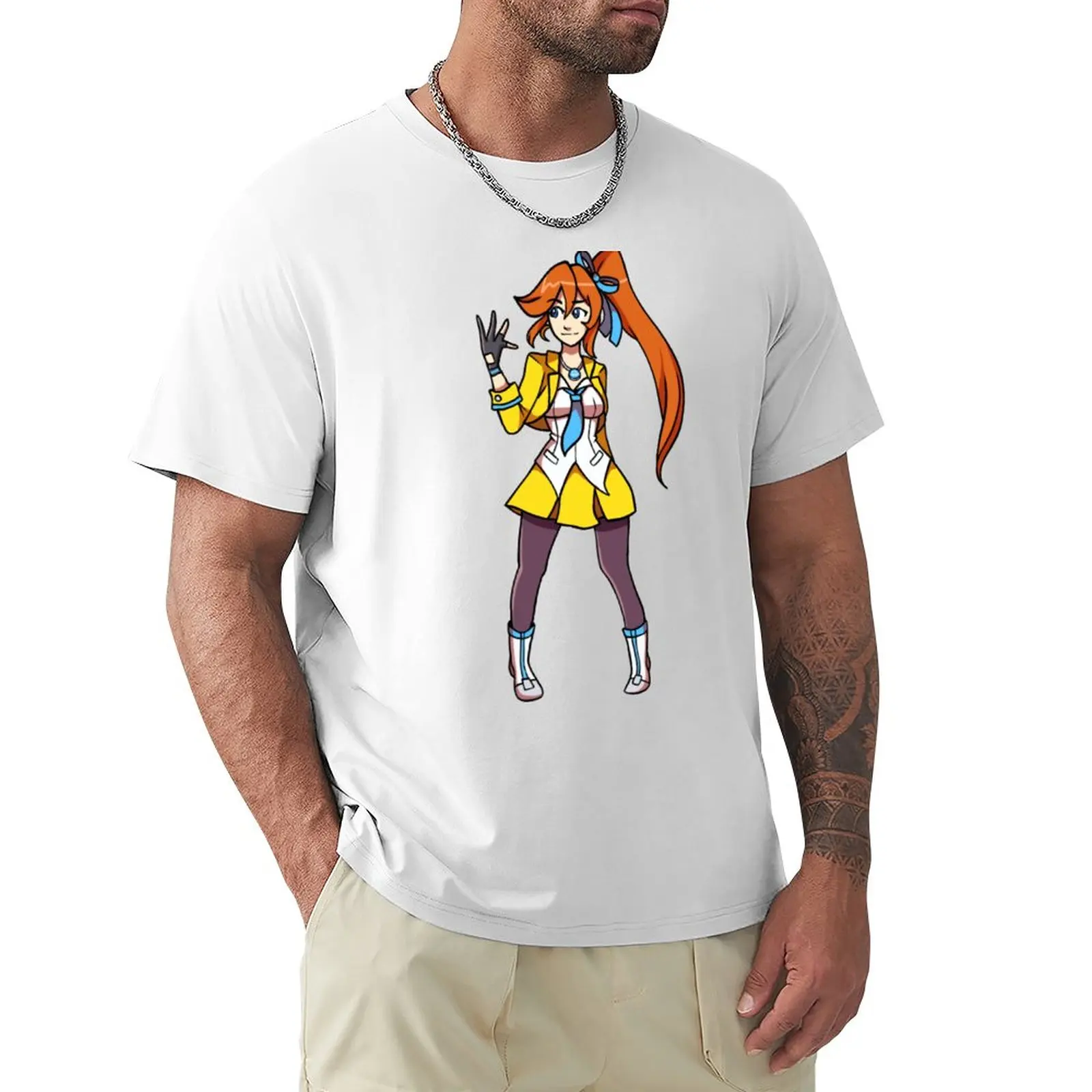 Athena Cykes- Ace Attorney T-Shirt vintage kawaii clothes animal prinfor boys T-shirts for men cotton