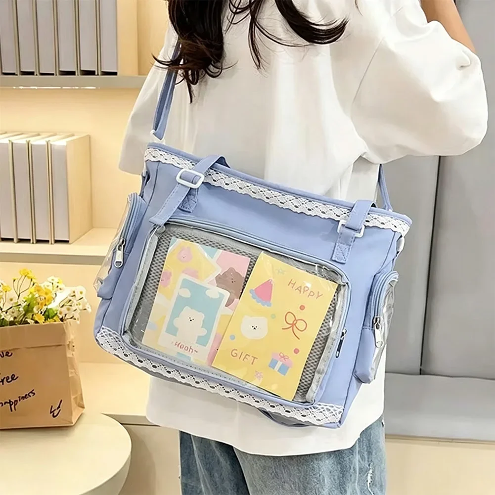 Stylish Women Single Shoulder Crossbody Itabag Large Capacity Japanese Two‑Dimensional Ballet Girl Handbag Nice Gift For Friends