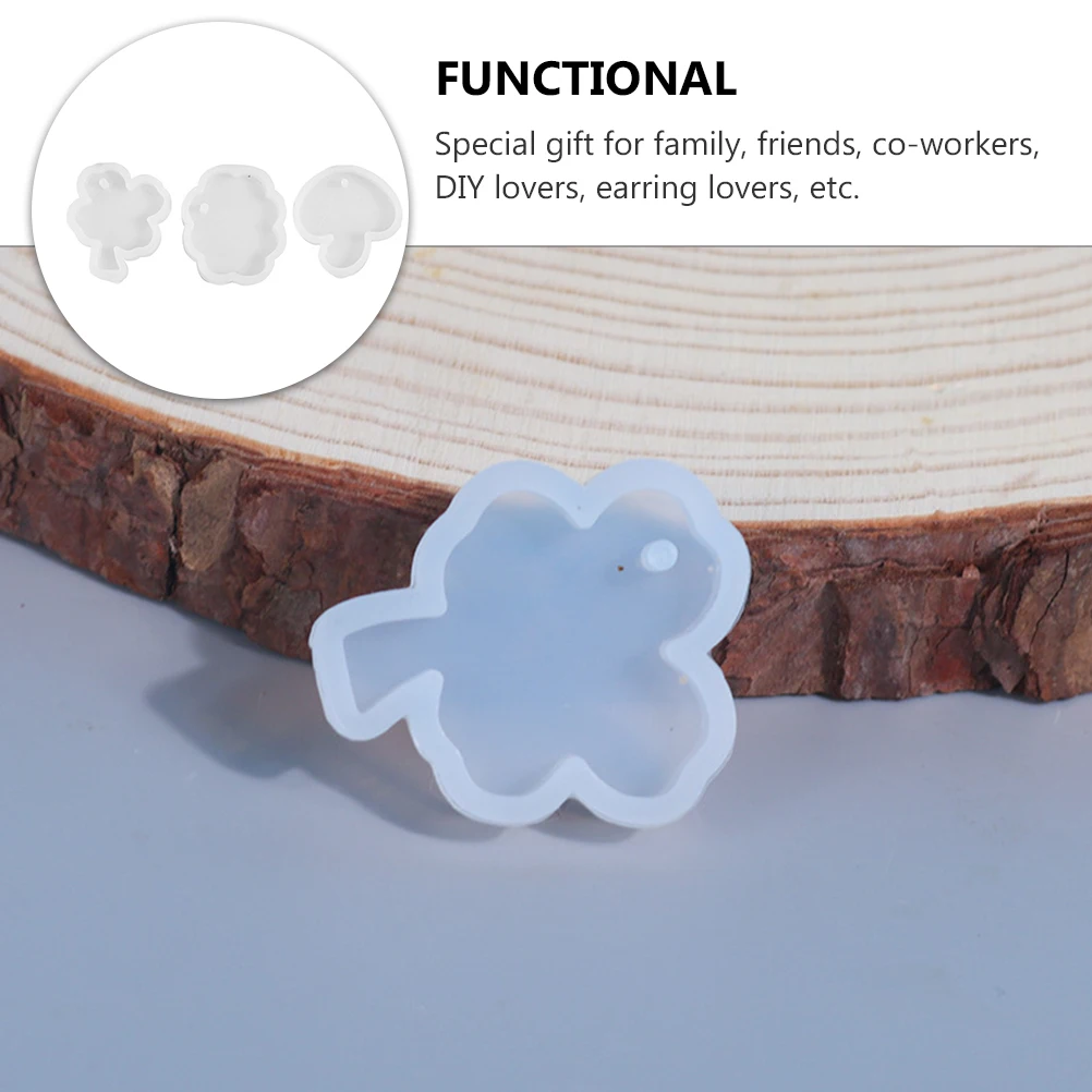 

3 Pcs Crystal Pendant Mold Silicon Jewelry Silicone for Resin Molds Crafts Epoxy Casting Necklace