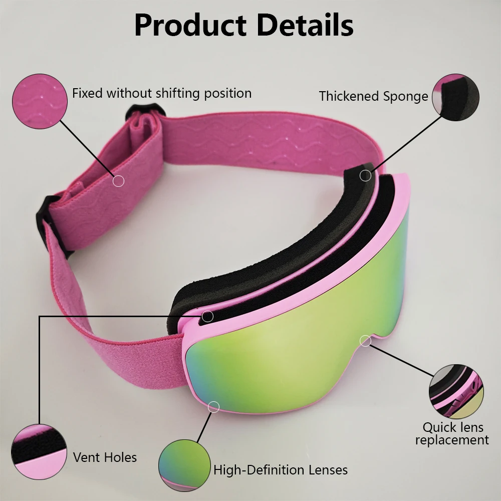 Children Skiing Glasses Goggles Outdoor Sports Windproof Kids Eyewear Glasses Ski Goggles Ski Lens Frame Glasses Sunglasses