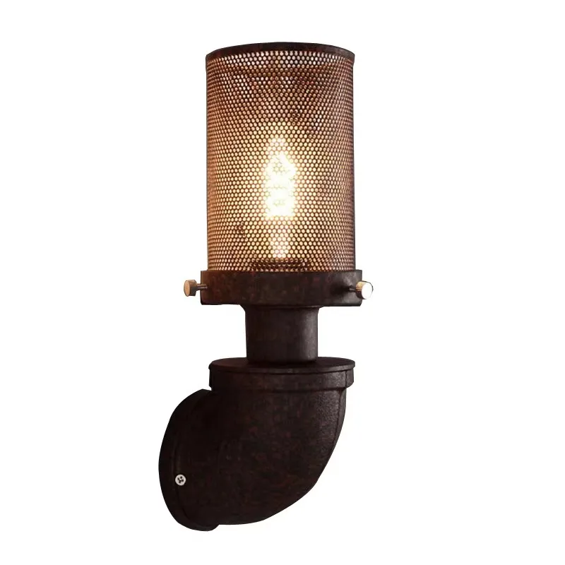 

American Iron Water Pipe Wall Lamp Restaurant Bar Cafe Club Wall Light Bedroom Stair Study Lighting Fixture