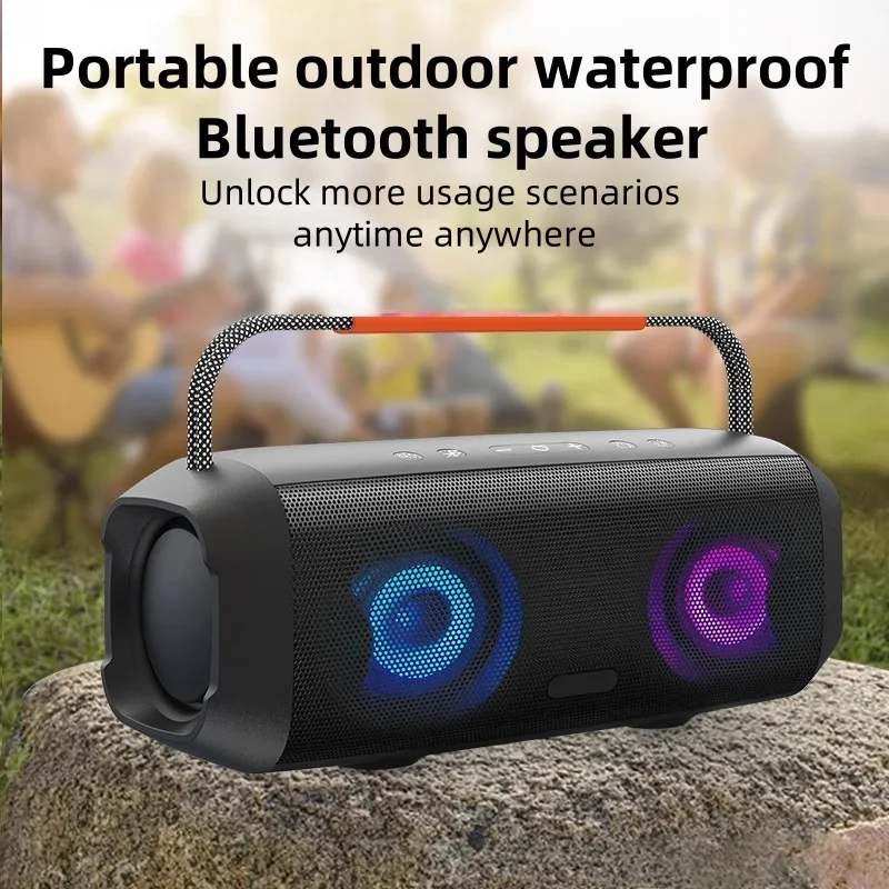 Subwoofer inalámbrico Bluetooth 5,3 Caixa De Som sonido envolvente estéreo alta potencia 60W portátil al aire libre IPX7 altavoces impermeables RGB