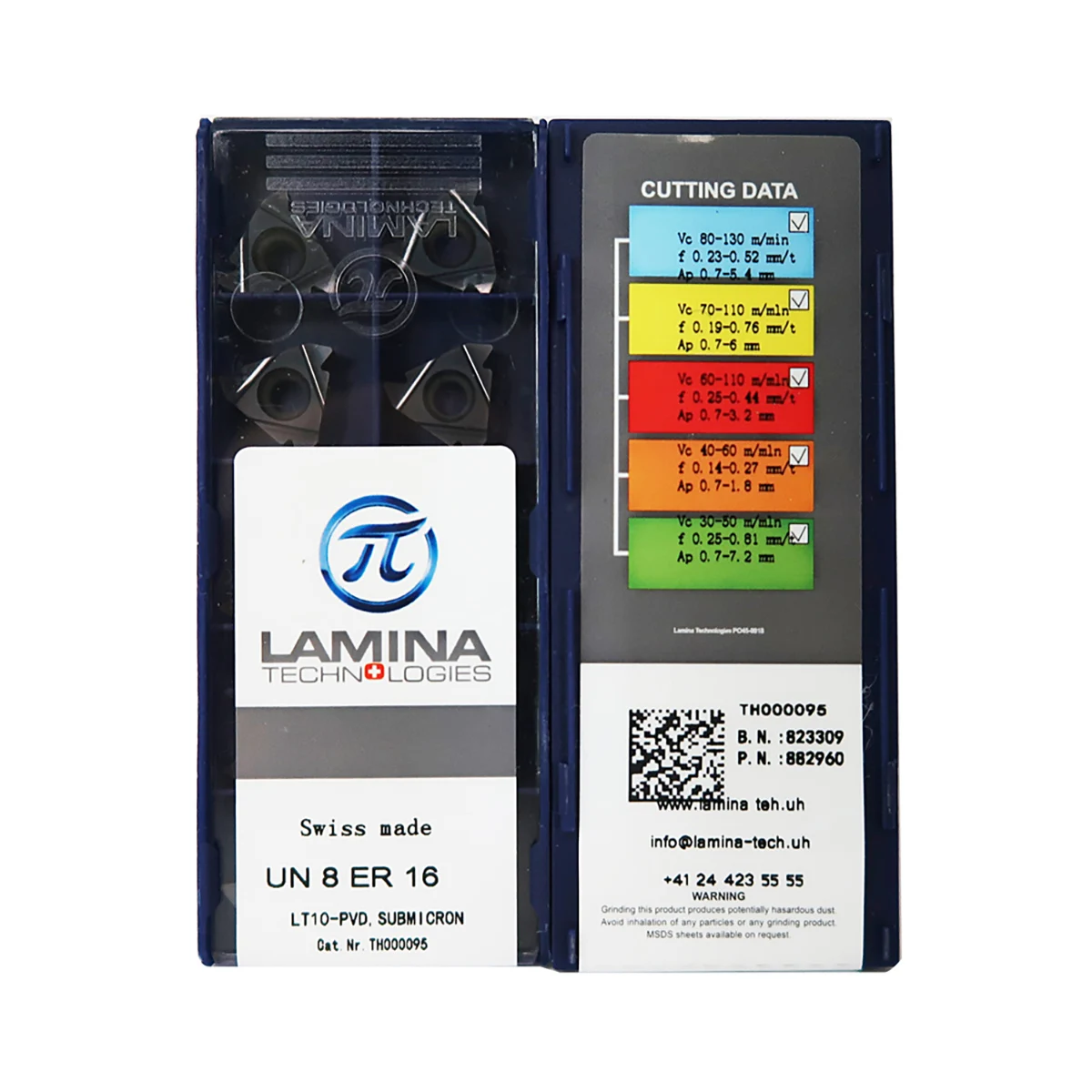 CNC Lathe Carbide Threading Inserts LAMINA Original UN8IR16‑LT10 Cutting Blades for Industrial Metal Thread Processing