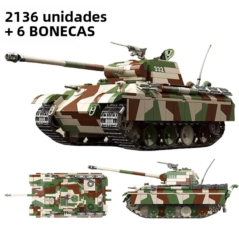 2136pcs-tecnico-ww2-militare-seconda-guerra-mondiale-100252-carro-armato-pantera-collezione-classica-modello-building-blocks-mattoni-bambini-giocattoli-regali