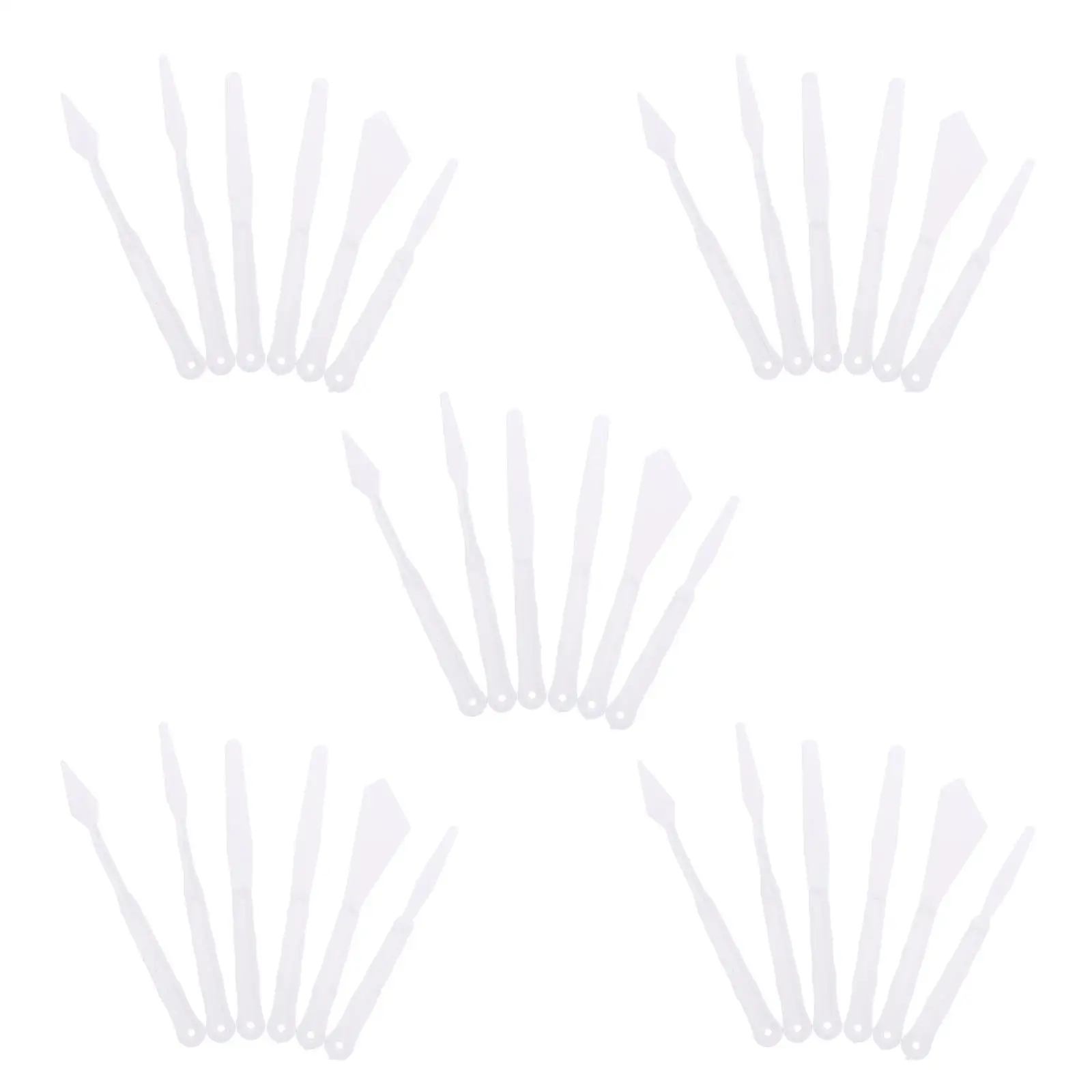 

30pcs Professional Painting Scrapers Plastic Spatula Set for Craft Pottery Fabric Wall Decoration Color Mixing Lasting