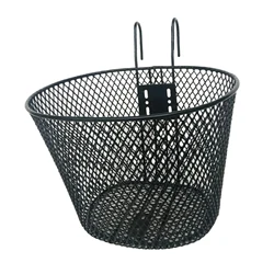 Front Rear Bike Basket Bicycle Cargo Rack Basket Wire Pet Carrier Black Hanging Bicycle Basket Front