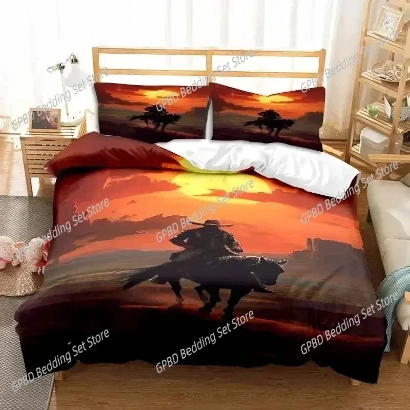 This Is My Yellow-Stone Watching Retro Fashion Bedding Set Duvet Cover Pillowcase Single Double King Size Adult Bedroom Gift