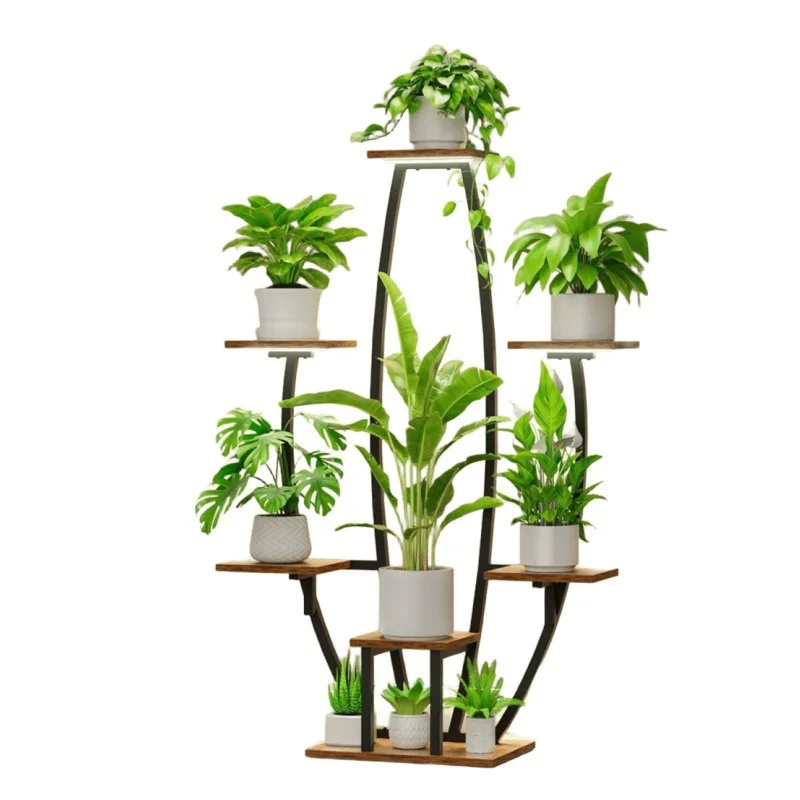 

Large plant stand, indoor corner stand, metal flower arc display