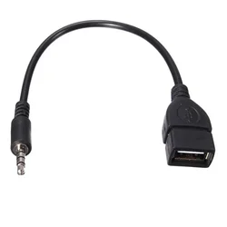 Jack 3.5 AUX Audio Plug To USB 2.0 Converter Aux Cable Cord For Car MP3 Speaker U Disk USB flash drive OTG Converter