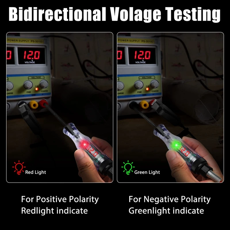 Test Light 2PCS, 6V-24V DC Car Circuit Tester Light And Digital LCD Car Electric Tester Auto Voltage Continuity Test