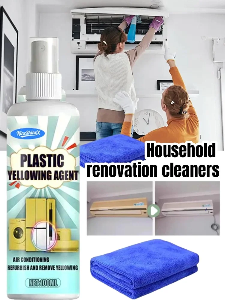 Non-Abrasive Cleaner for Plastic Parts of Air Conditioners Washing Machines and Lighting Fixtures Restores Clean Appearance