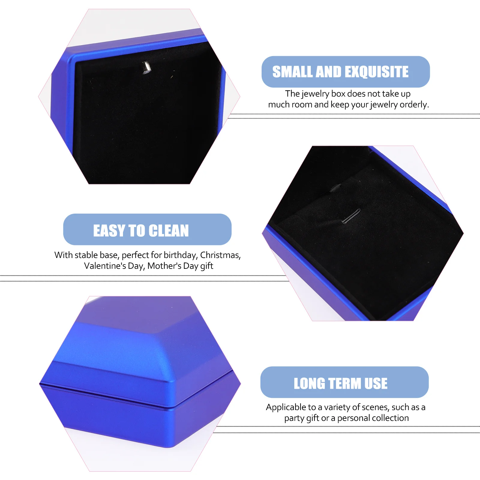 

Роскошный светодиодный светильник, подарочная коробка для ювелирных изделий, ожерелье, браслет, органайзер для хранения, чехол для ожерелья на годовщину свадьбы