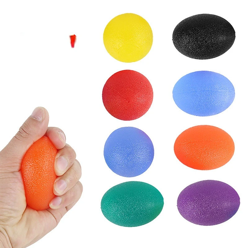 

Silicone Hand Grip Ball Egg Men Women Gym Fitness Finger Heavy Exerciser Strength Muscle Recovery Grip Trainer