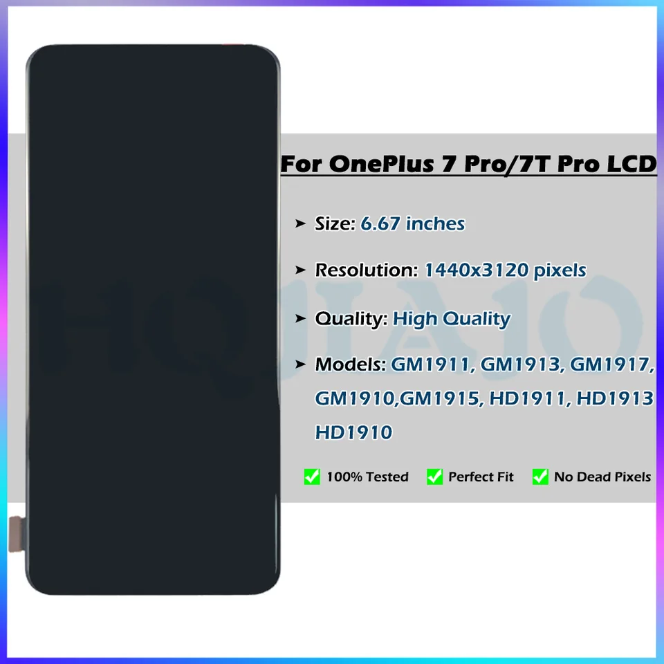 Schermo LCD Per OnePlus 7 Pro / 7T Pro Con Kit Attrezzi | Display Touch Senza Impronta, Sostituzione Fai-da-Te - 3