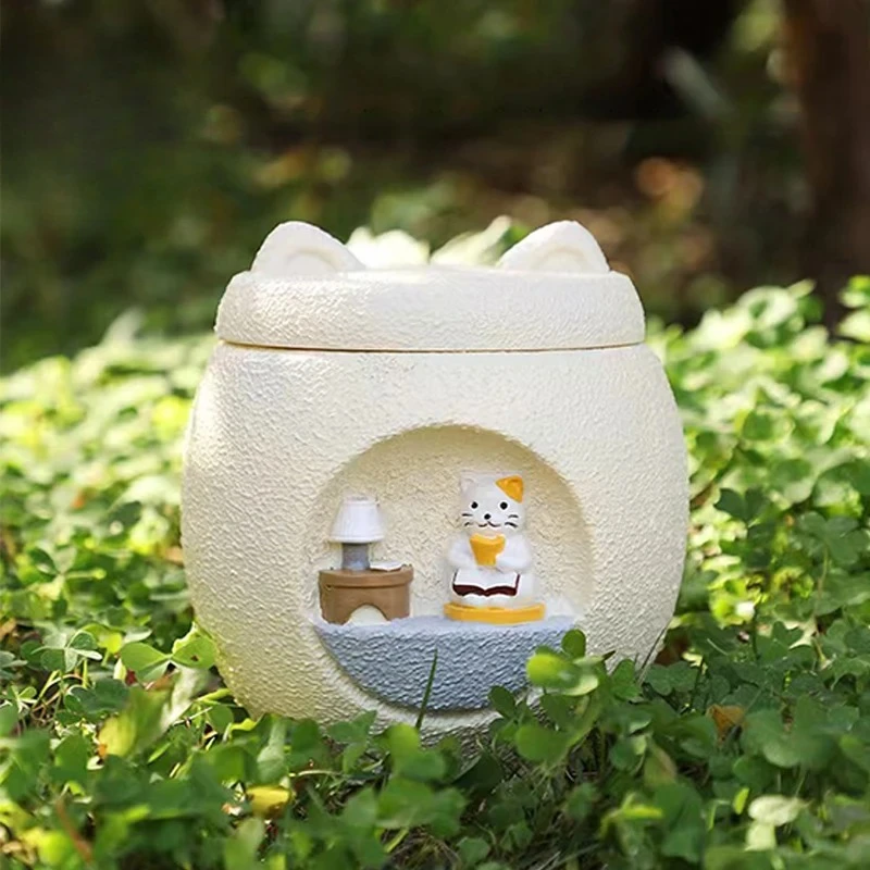 

Pet Cat and Dog Urn Shape Commemorative Cremation Urn Original Handmade Decoration Funeral Cat and Dog Commemorative Box