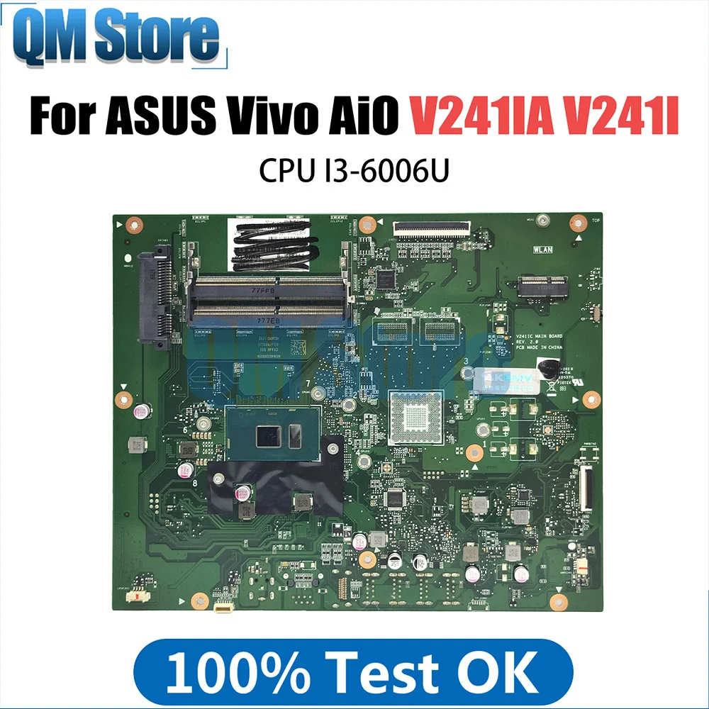 Placa-mãe portátil V241I para ASUS Vivo Air V241IA, tudo-em-um, I3-6006U CPU