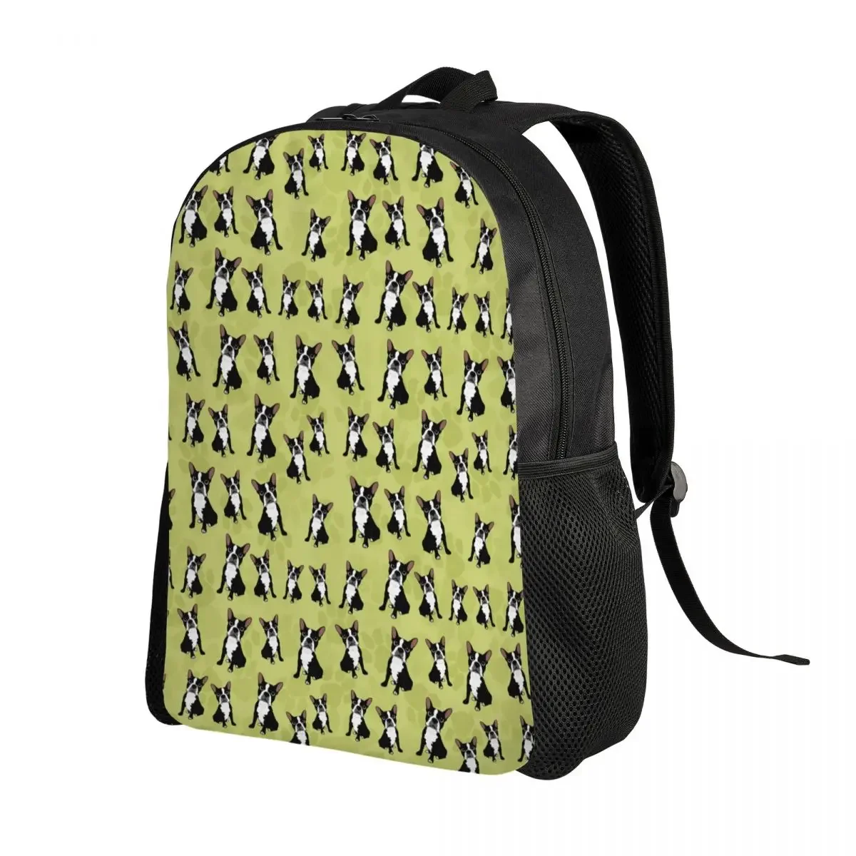 Customized Boston Terrier Pattern Backpack Men Women Fashion Bookbag for School College Bags