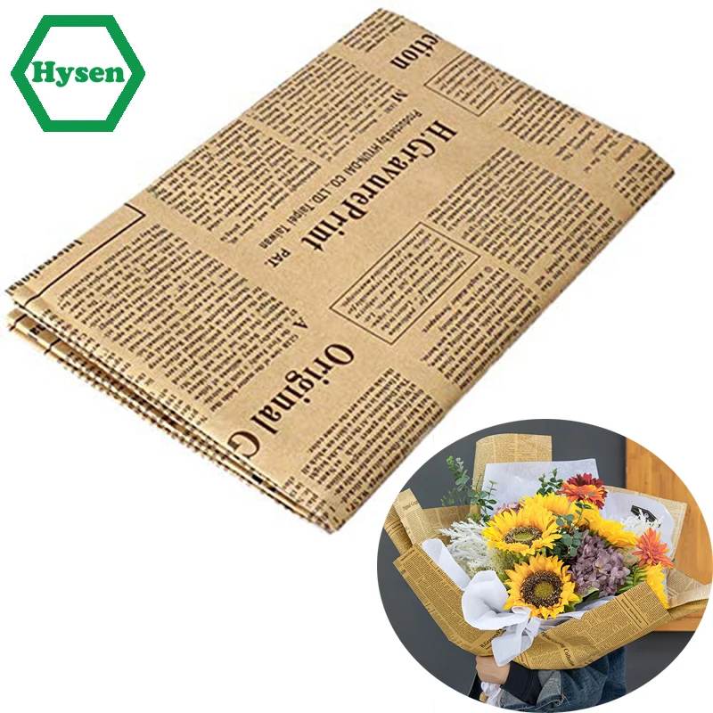 

Hysen Vintage English Newspaper for Home Decor Decorative Paper Flower Wrapper Retro Gift Wrapping Paper Newspaper Wall Paper