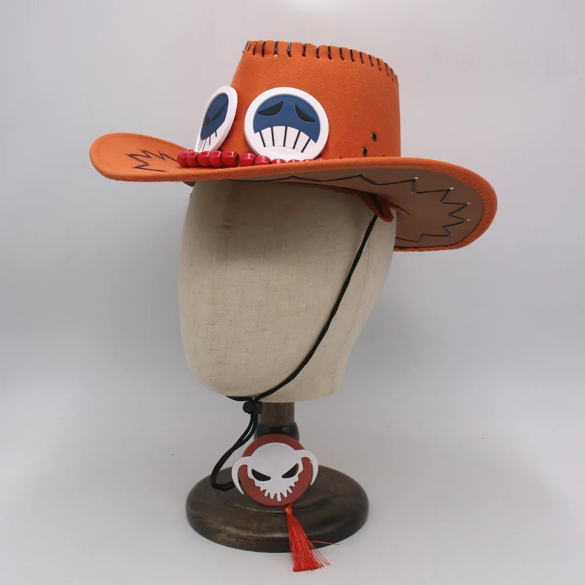 Adereços cosplay dos desenhos animados, chapéu de ás, cowboy ocidental, anime original, chapéu de rei do mar, camurça dos homens, chapéu de cowgirl,